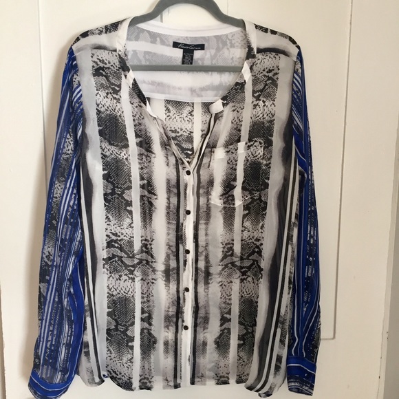 Kenneth Cole Sheer Blouse - Picture 2 of 4